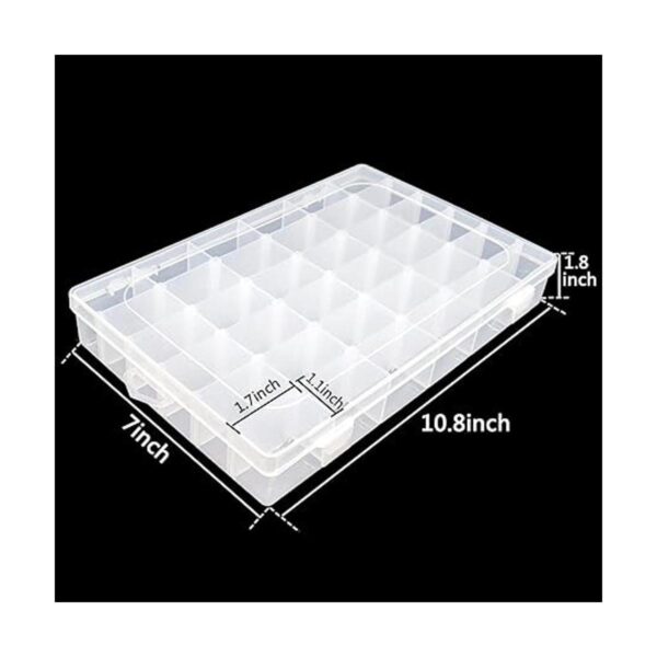 4pack 36 Grids Plastic Clear Organizer Box Bead Storage_2