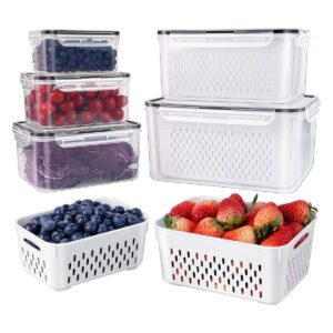 5 PCS Large Fruit Containers for Fridge Leakproof Food_1