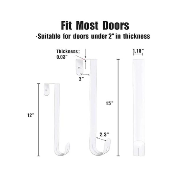 5 Pack 1215 Wreath Hanger for Front Door Large Wreath_4