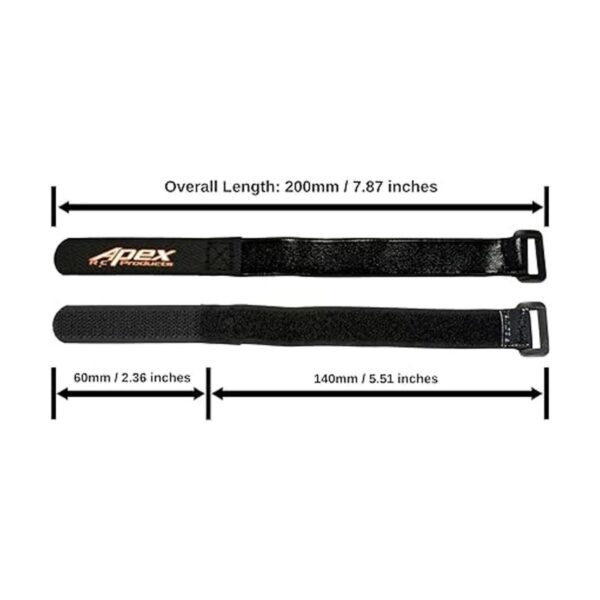 5 Unidades 16 mm x 200 mm HD Batería correas de hule
