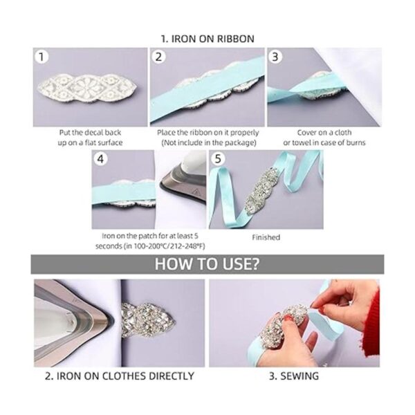 5 apliques de diamantes de imitación de cristal apliques