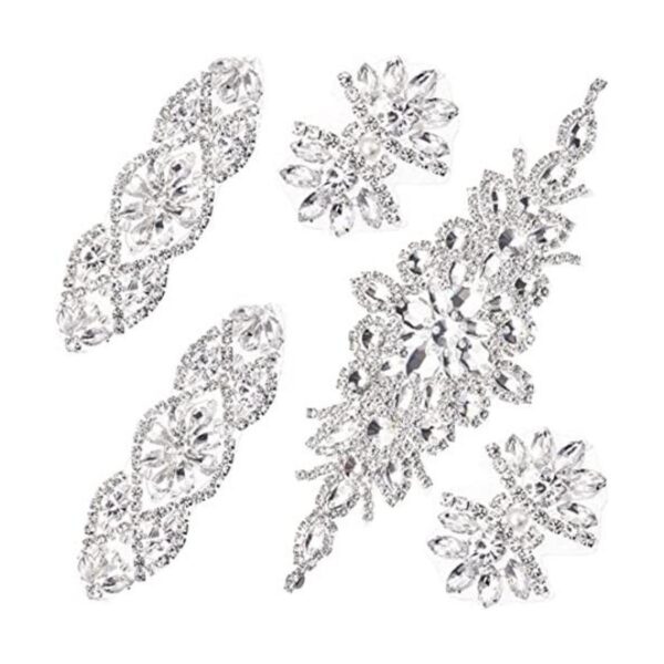 5 apliques de diamantes de imitación de cristal apliques