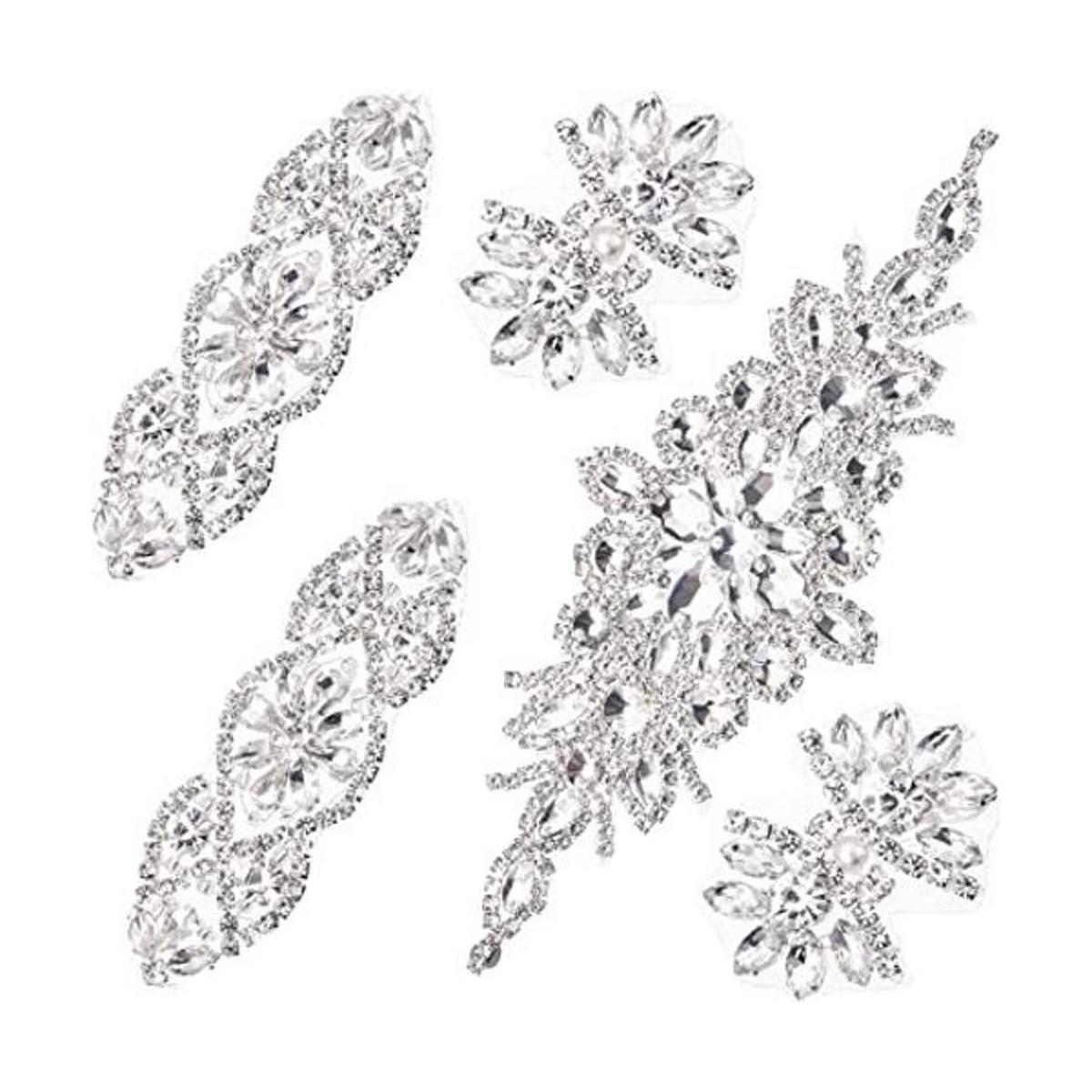 5 apliques de diamantes de imitación de cristal apliques
