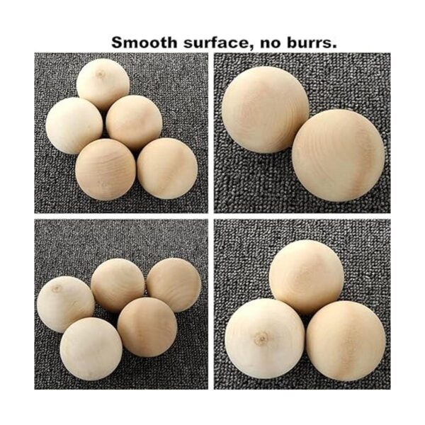 5 bolas redondas de madera de 2.75 pulgadas esferas de