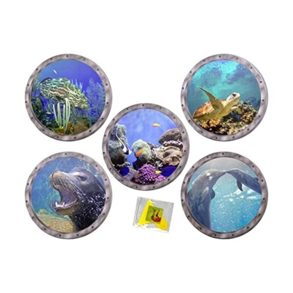 5 calcomanías de pared para ventana de Ocean World 11_1