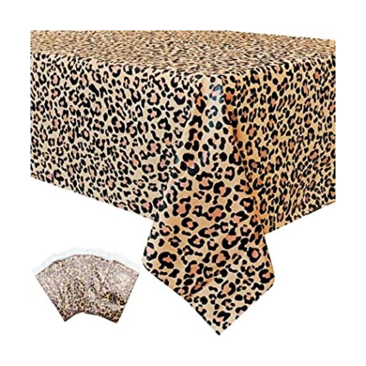 5 fundas de mesa de leopardo mantel con estampado de