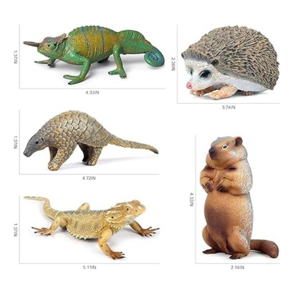 5 figuras de animales de la selva modelo lagarto_2