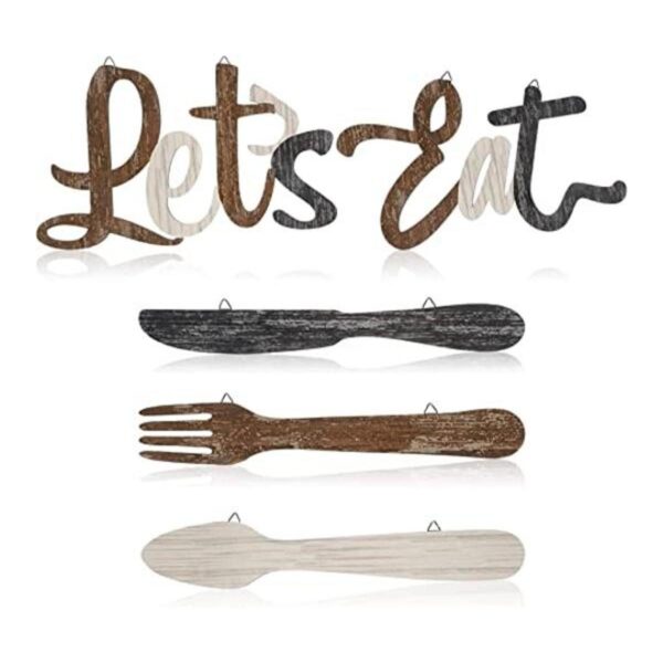 5 letreros de madera para comer cuchara de tenedor y_1