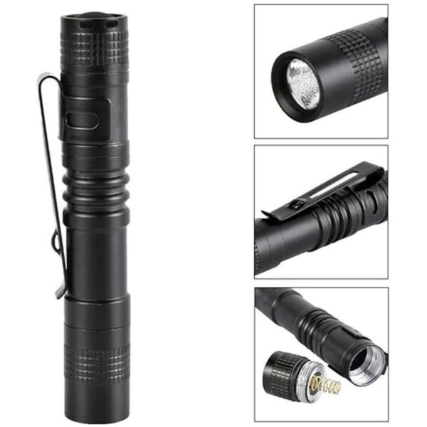 5 linternas LED con clip linterna de bolsillo para_2