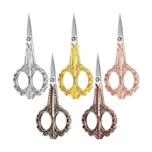 5 pares de tijeras vintage estilo europeo acero inoxidable