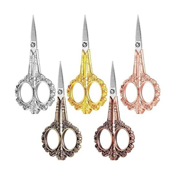 5 pares de tijeras vintage estilo europeo acero inoxidable