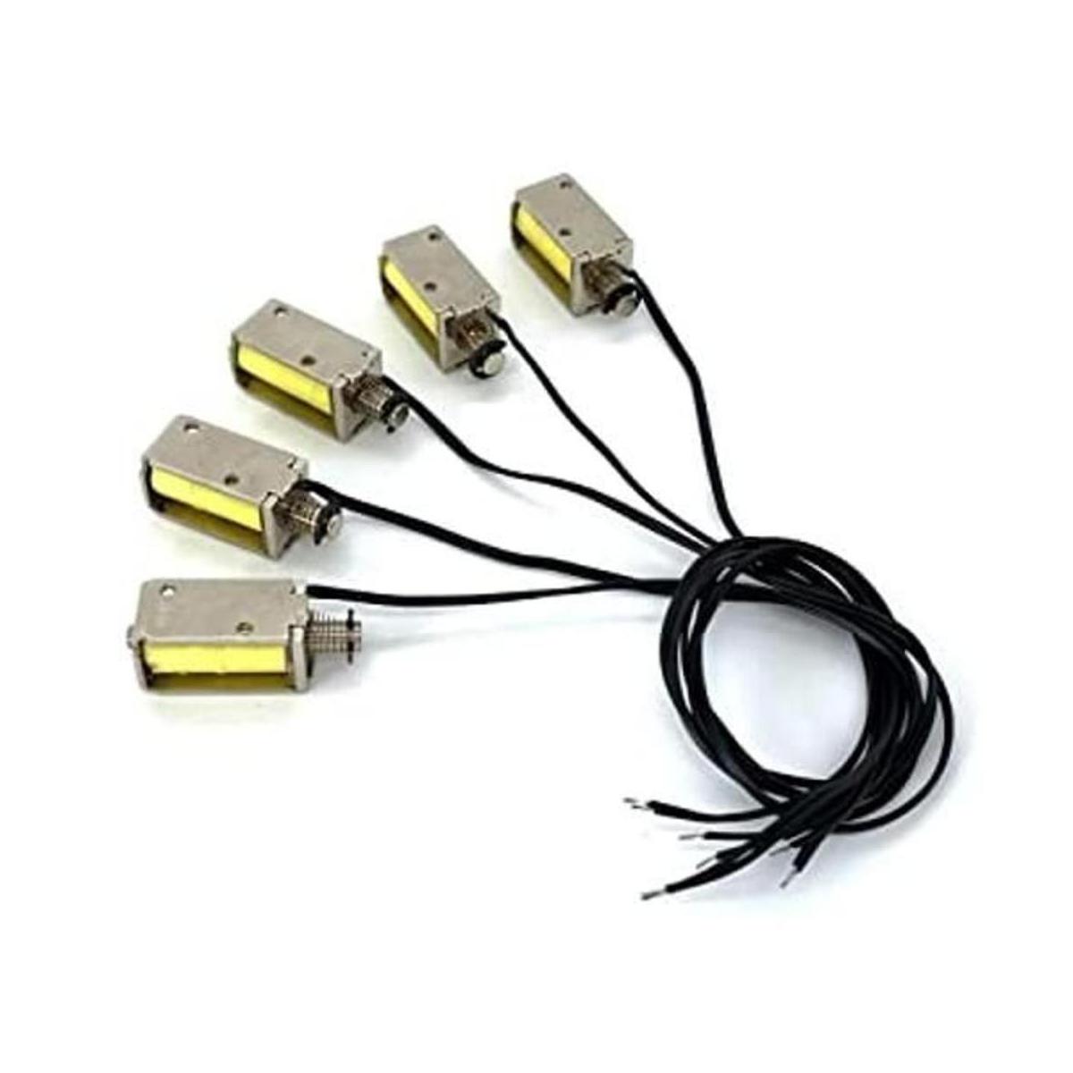 5 piezas CC 12 V 0.157 in de carrera mini tipo empuje y