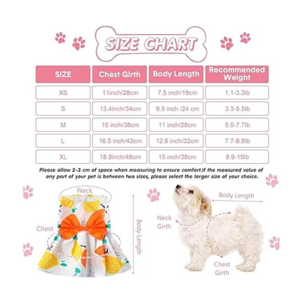 5 piezas de bonito vestido para perro ropa de verano para