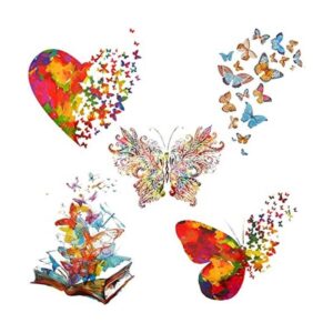 5 piezas de parches de mariposa para planchar con
