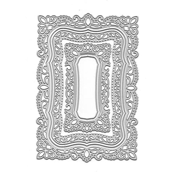 5 piezas de encaje marco de flores de metal troquelado