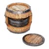 5 posavasos de barril de whisky bourbon decoración única