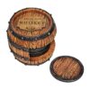 5 posavasos de barril de whisky bourbon decoración única