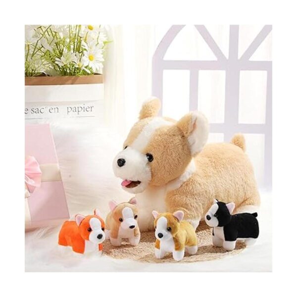 5 piezas de peluche para cachorros con 4 bonitas_4