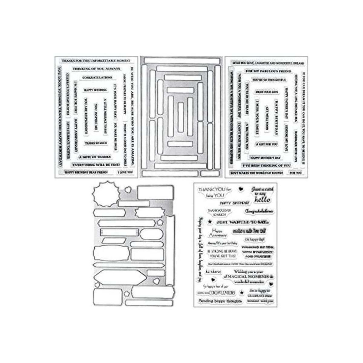 5 piezas de sellos transparentes sellos de silicona