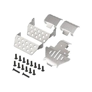 5 unids ShreGoo placa de acero inoxidable RC Skid PlateRC_1