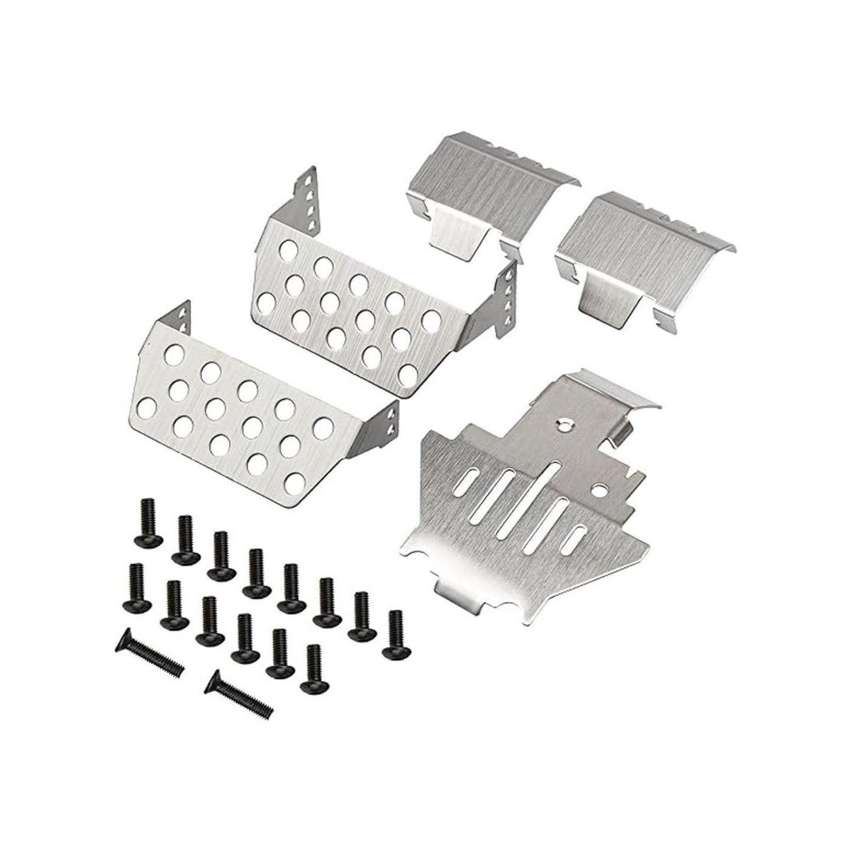 5 unids ShreGoo placa de acero inoxidable RC Skid PlateRC