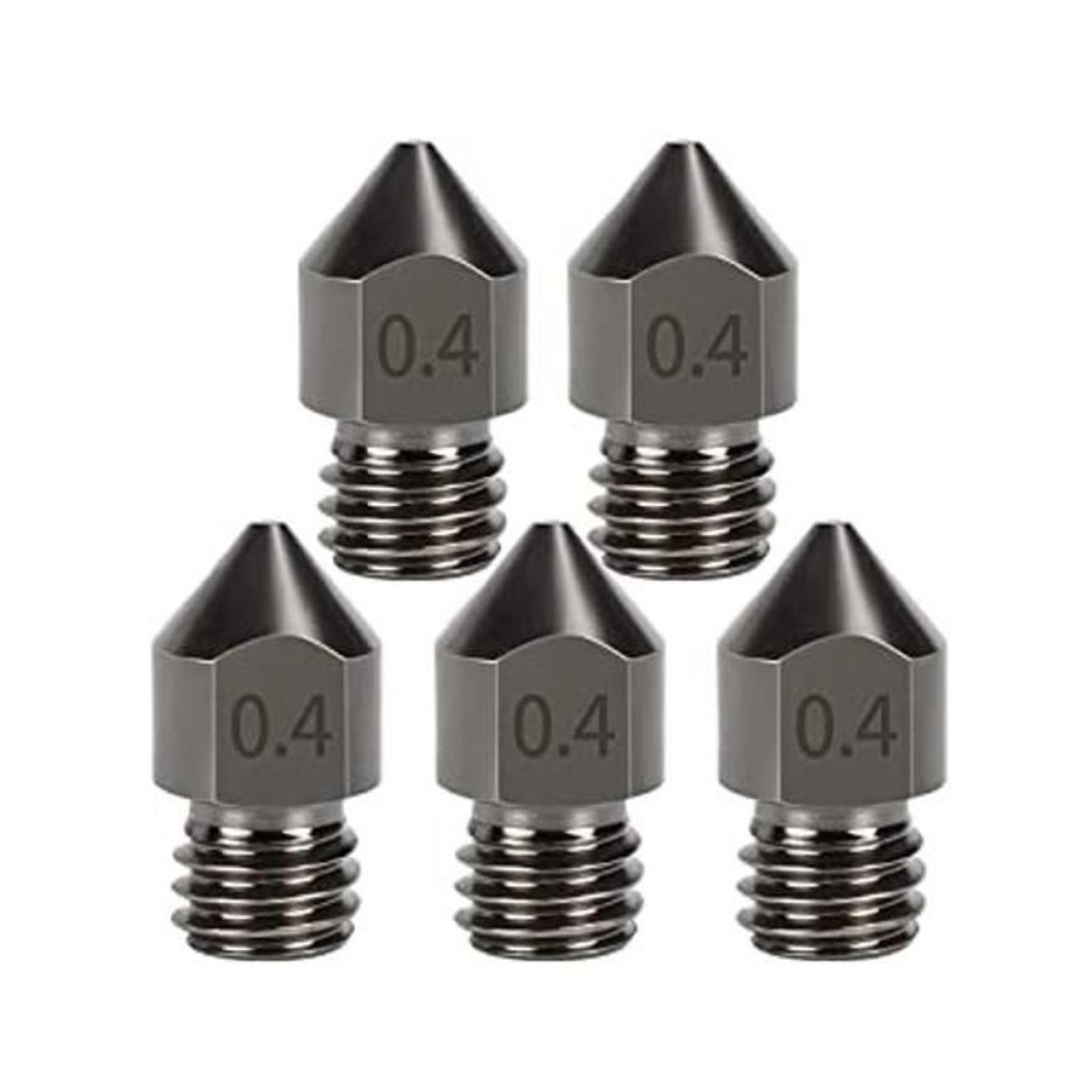 5 unids acero endurecido MK8 boquilla 0.016 in Hotend