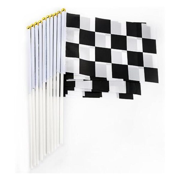 50 banderas a cuadros de 8 x 5.5 pulgadas banderas de_3