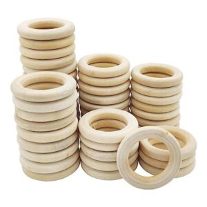 50 anillos de madera natural para manualidades anillos de_1