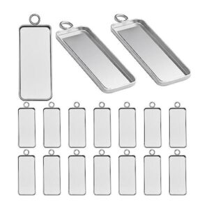 50 bandejas rectangulares para colgar en bisel de acero