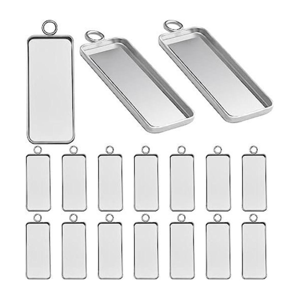 50 bandejas rectangulares para colgar en bisel de acero