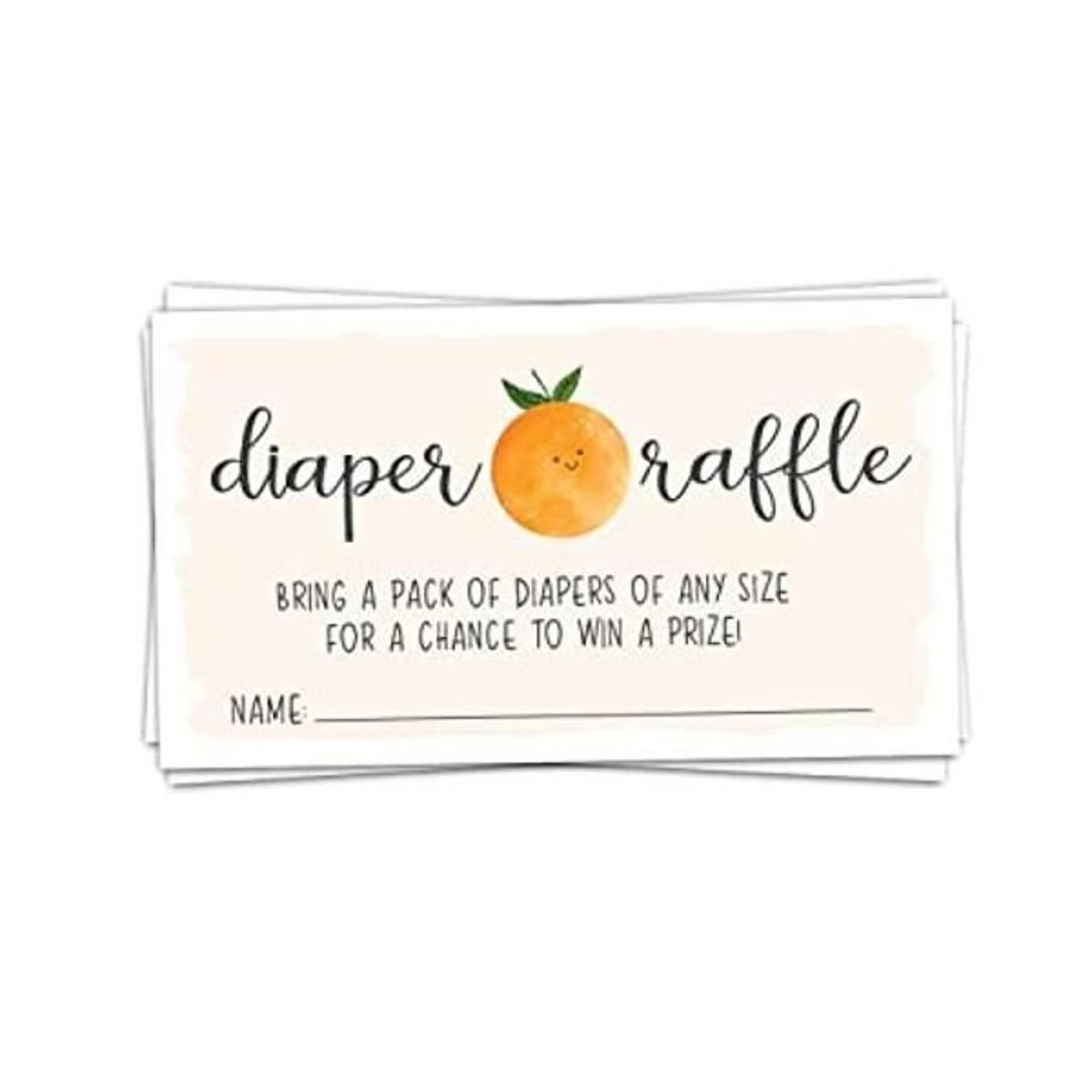 50 boletos para rifas de pañales Little Cutie para baby