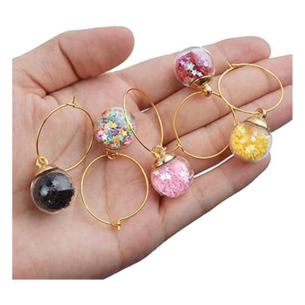 50 anillos de cristal de 0.984 in de diámetro para copas
