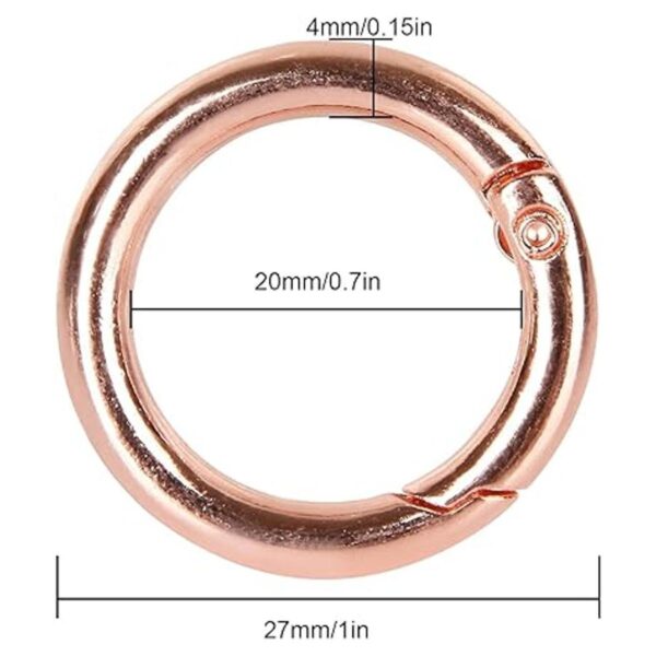 50 anillos de resorte redondo de 1.102 in ganchos de