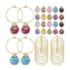 50 anillos de cristal de 0.984 in de diámetro para copas