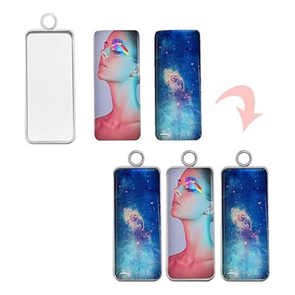 50 bandejas rectangulares para colgar en bisel de acero