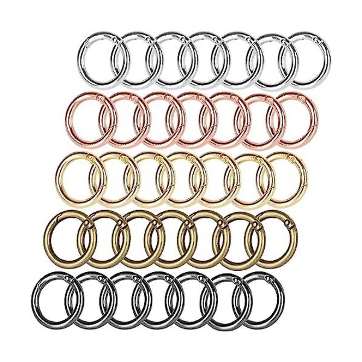50 anillos de resorte redondo de 1.102 in ganchos de