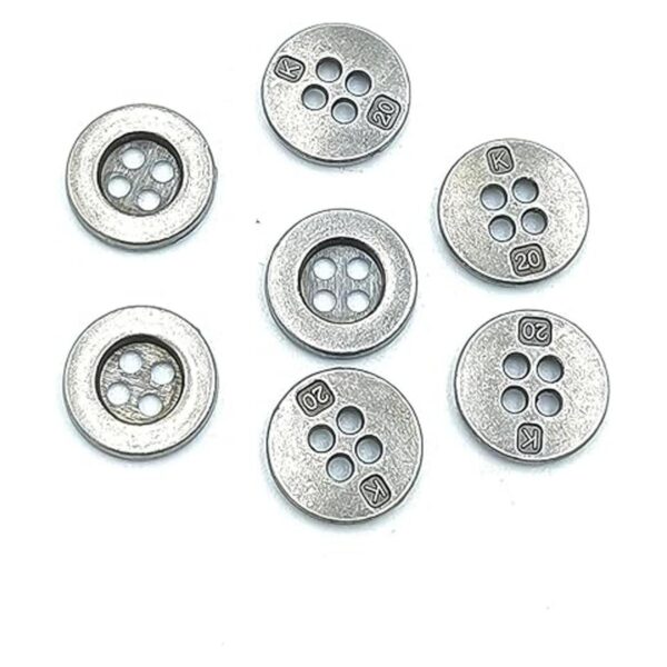 50 botones de metal estilo vintage con 4 agujeros para_2
