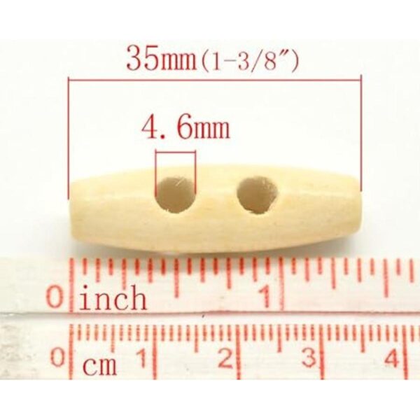 50 botones de palanca para coser de madera 2 agujeros_2