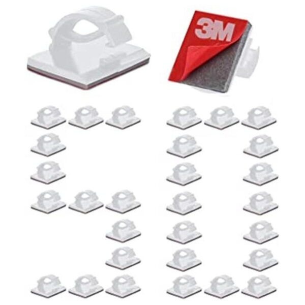 50 clips de cable autoadhesivos 3M para gestión de cables_1