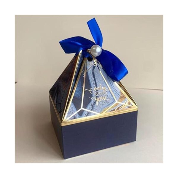 50 cajas de regalo con diseño de torre de gemas color azul_2