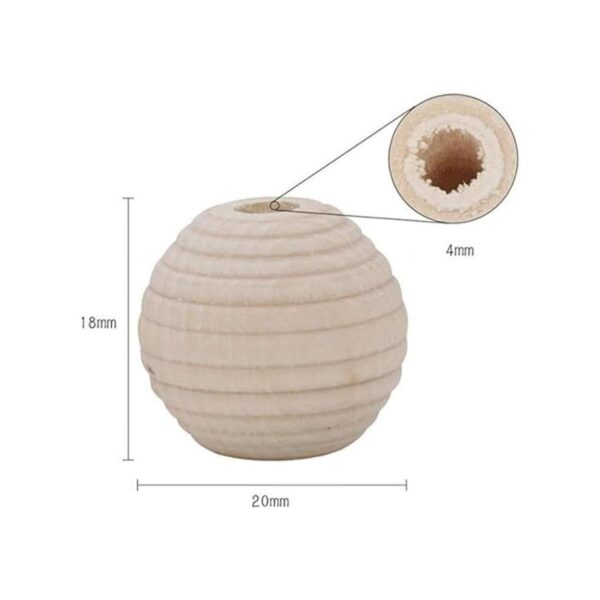 50 cuentas de madera tallada con rosca geométrica natural_2