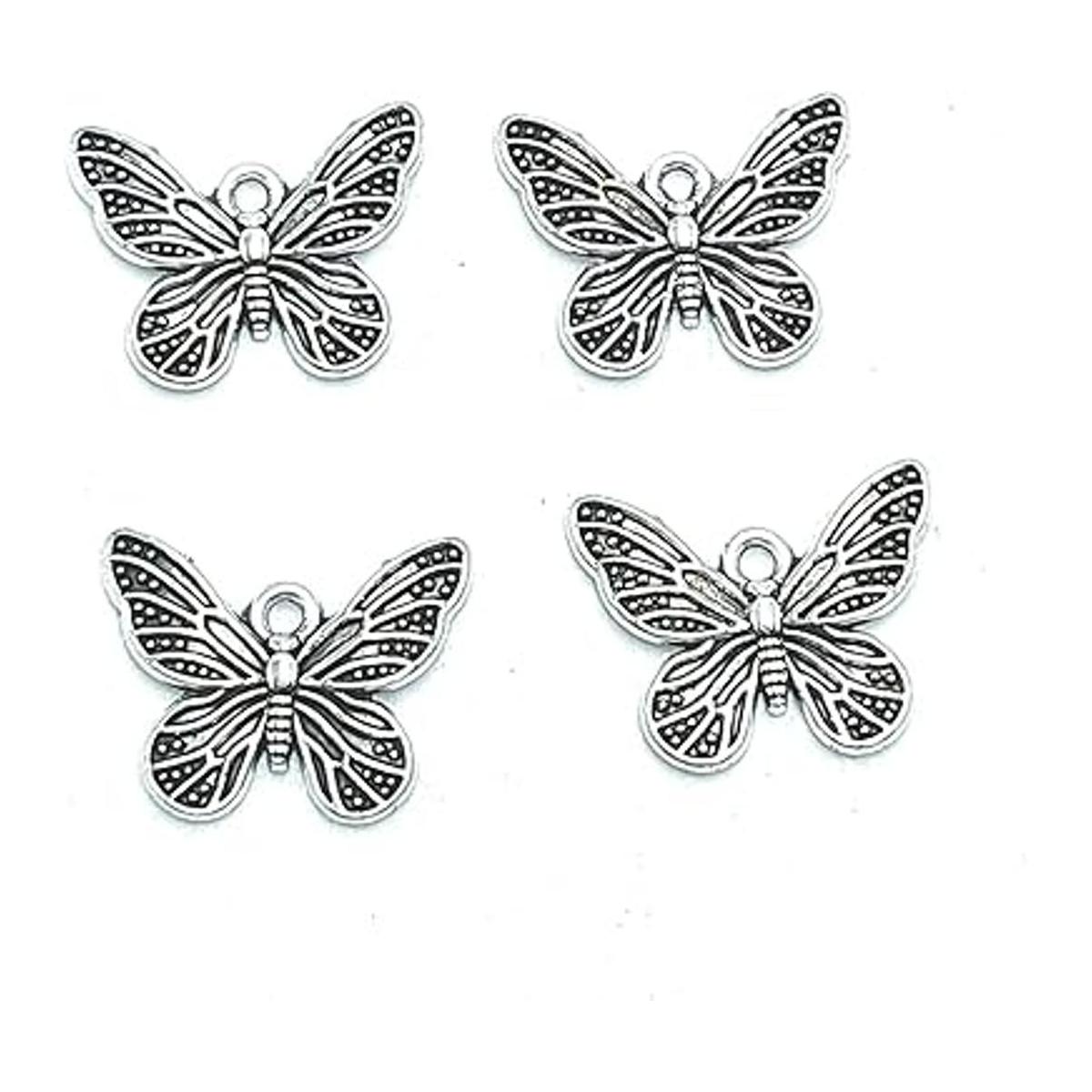 50 dijes de aleación con colgante de mariposa para hacer