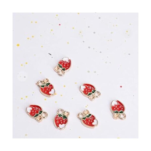 50 dijes de corazón blanco en forma de fresa dulce como la_5