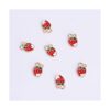 50 dijes de corazón blanco en forma de fresa dulce como la_4