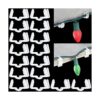 50 ganchos para colgar luces navideñas de 1 pulgada clip