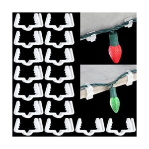 50 ganchos para colgar luces navideñas de 1 pulgada clip