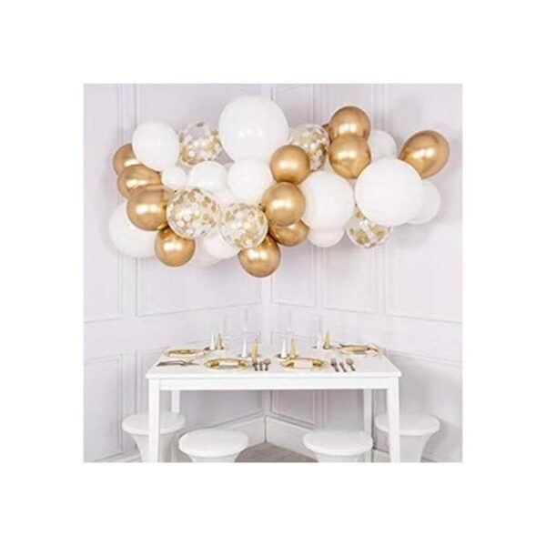 50 globos de confeti dorados blancos y dorados globos de_5