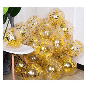 50 globos de confeti de lámina dorada globo de látex de_1