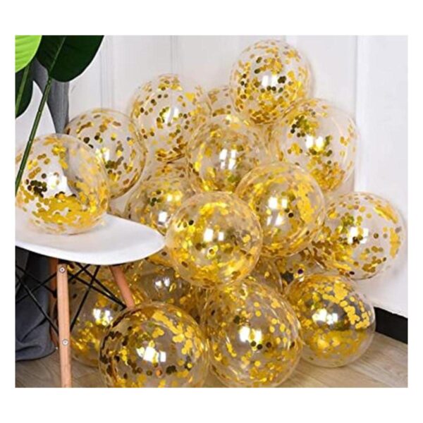 50 globos de confeti de lámina dorada globo de látex de_1