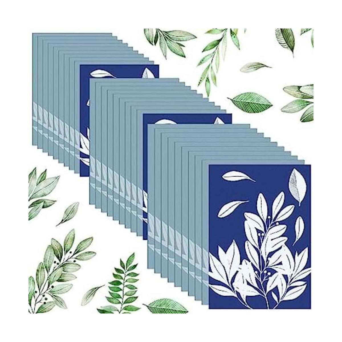 50 hojas de papel de impresión solar papel cianotipo A4